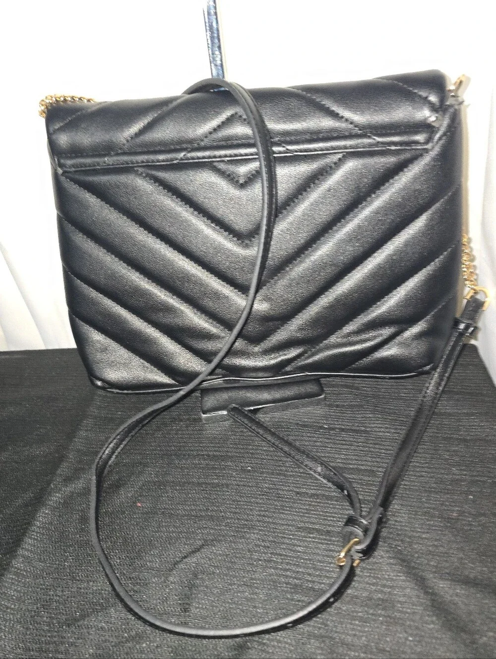 A NEW DAY Classic Black Quilted Crossbody Shoulder Bag
